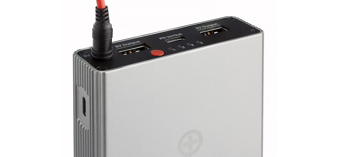 Voltaic battery pack showing cable attached